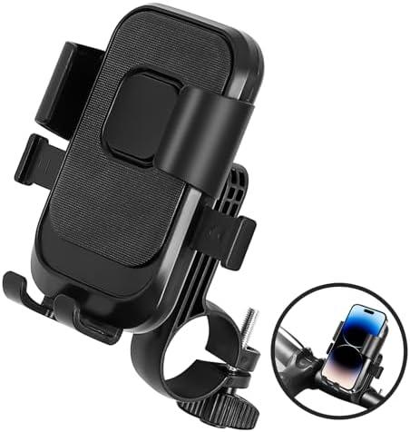 Runhike Electric Bike Phone Holder,Shockproof and Anti-Shake Phone Holder for Electric Bike and Motorcycle,One Hand Operation,1PC