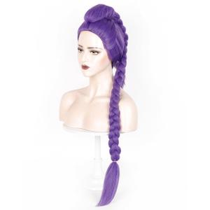 WeKen Purple Long Braided Wig for Women Girls Cosplay Halloween Costume Wig