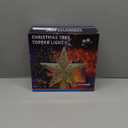 DG-Direct Christmas Tree Topper Lighted Star [Gold],3D Hollow Sparkling Star Christmas Tree Topper with Rotating Magic Cool White Snowflake Projector for Christmas Tree Ornament (Gold)