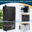 hygger Turtle Tank Filter for 5-55gallon Low Water Level Filter with Multifunction Filtration Drainage Adjustable Aquarium Power Filter for Frog Newt Amphibious Reptiles