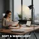 Floor Lamp, Industrial Floor Lamps for Living Rooms & Bedrooms - Rustic Farmhouse Reading Lamp Standing, Adjustable Metal Heads Indoor Task Lighting for Living Room Office Home Dcor (All Black)