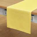 Solino Home Linen Table Runner 72 Inches Long - 100% Pure Linen Sunshine Yellow Dining Table Runner 14 x 72 Inch for Spring, Summer - Fete