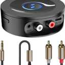 Bluetooth 5.2 Receiver for Home Stereo AUX Adapter for HiFi Music Streaming, Wired Speakers, with AUX 3.5mm/RCA, Long Range, Low Latency and HD Audio