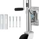 1200LBS Jack,6" Wheel,10" Lift, Heavy Duty Swivel Boat Trailer Jack Foot Stand for RV Boat Utility