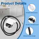 W11368616 Washer Lid Lock Assembly W11670519 AP7214714 Fit for Whirlpool Maytag, Washing Machine Door Latch Replaces PD00085482 4981394
