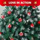 Joiedomi 36 Pcs Red Christmas Ball Ornaments Set, 2.3" Christmas Painting & Glittering Tree Hanging Decoration, Xmas Shatterproof Indoor Decoration for Tree Wreath Holidays Party Supplies