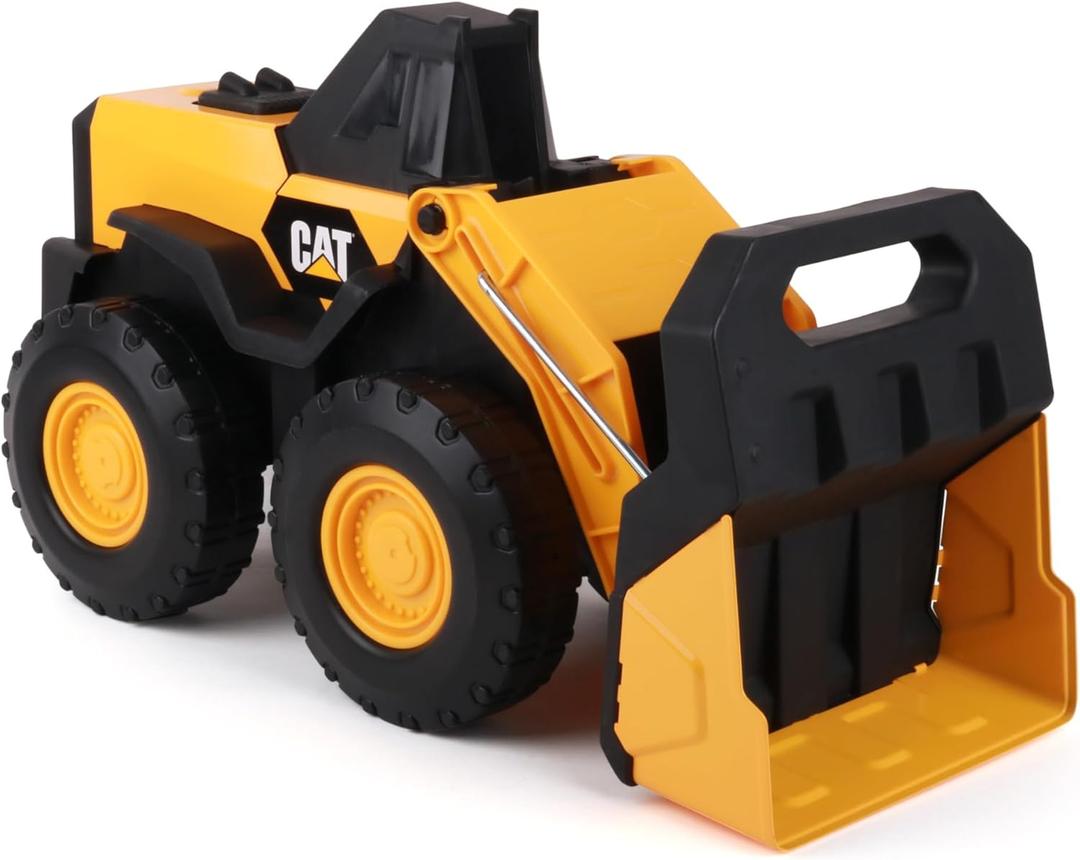 Cat Construction Toys, Steel Wheel Loader 16 - Real Steel Body, Working Arm & Bucket, Oversize All-Terrain Wheels, Heavy-Duty Construction Vehicle for Indoor/Outdoor Play, Kids Ages 3 +