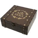AW BRIDAL Large Mr and Mrs Wedding Keepsake Box with Lids, Engraved Wooden Storage and Decorative Box, Bridal Shower Gifts for Bride Bachelorette, Engagement Gift for Couples Newly Engaged