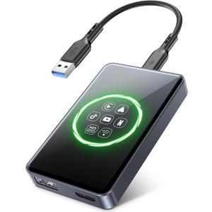 TDT 4-in-1 Wireless CarPlay Adapter& Android Auto Wireless Adapter, Magic Video Box Stream Netflix, YouTube, Disney+HDMI Output, USB Drive & TF Card Support Upgrade OEM Wired CarPlay (4+32GB)