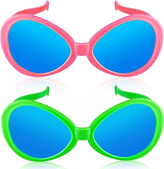 Flutesan 2 Pcs Giant Sunglasses Jumbo Clown Glasses Funny for Adults Photo Props for Halloween Party