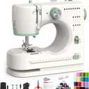 Sewing Machine for Beginners,Double Needle Sewing Machine for Adults,16 Strings of Weaving Dreams,Adjustable Sewing Speed,Suitable for Daily Sewing at Home(White-1)