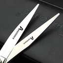 6/7/7.5/8/9 inch scissors silver professional hairdresser hair cut and trim diluted sharp 440C steel (7 inch flat shear-A)