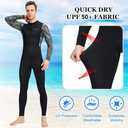 Dive Skins for Women Men Full Body Swimsuit Rash Guard Scuba Skin Thin Wetsuit, One Piece Long Sleeve Quick Dry Diving Skin UV Protection Surfing Spandex Wet Suit for Snorkeling Water Sport, L
