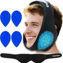 Wisdom Teeth Ice Pack Head Wrap Jaw Face Ice Pack with 4 Gel Packs for Wisdom Teeth Removal Extraction Toothache Pain Relief Facial Face Oral Surgery TMJ Tonsillectomy Recovery Cosmetic Procedure Gift