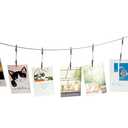 TFu Wall Hanging Photo Display, DIY Picture Photo Frame String with 12 Clips for Hanging Photos Notes and Artworks (Adjustable Alligatory Clip)