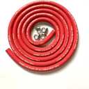 10FT Fuel Line Hose 6AN 10mm 3/8" High Pressure Hose 2.8Mpa 400PSI for Fuel Systems Engines Tube Hose Multiple Size Options,Implementation Standards:EN854,Red (Attached Hose Clamp)