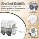 BruinBang 24 Set DIY Western Covered Wagon Paper Craft Kit, Wagon Theme Display Projects for Events, Themed Decor & Presentation Use