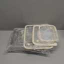 3-Piece Extra Thick 304 Stainless Steel Food Storage Containers with Non-Stick Bottom, Airtight Glass Lids & Silicone Seal, Stackable Kitchen Organization Boxes for Food Preservation