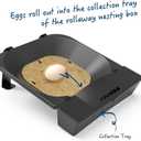 Roll Away Nesting Box for Chicken Coop, 3-Pack with 9 Coconut Fiber Pads, Automatic Egg Collection System (3Pack)
