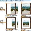 Picture Frame for Wall Hanging and Tabletop Display, Deep Brown,  8.5x11 inch