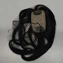 2"x3" Mono Hair Topper Straight Virgin Human Hair Clip in Wiglet Hair Piece Toupee for Women (6" Dark Brown)