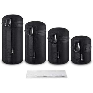 Powerextra 4x Zipper Lens Case Lens Pouch Bag with Thick Protective Neoprene for DSLR Camera Lens Fit for CA Nikon Sony Olympus Panasonic Includes Small Medium Large XL Size Powerextra 4x Zipper Lens Case Lens Pouch Bag with Thick Protective Neoprene for DSLR Camera Lens Fit for CA Nikon Sony Olympus Panasonic Includes Small Medium Large XL Size