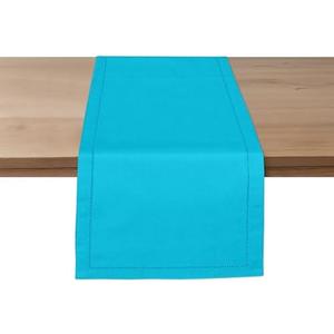 Ruvanti Linen Table Runner 108 Inches, Classic Hemstitch, Washable, Reusable, Non-Slipping, Stain Resistant- Perfect for Parties, Weddings, Dinners, Thanksgiving, Christmas, Indoor use – Blue.2 packs
