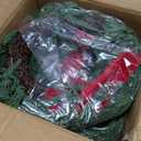 Janinka 6 Pcs Christmas Wreath for Windows 11.8 Inch Christmas Window Decorations Cabinet Wreaths with Red Bow Greenery Artificial Hanging Garlands for Fireplaces Window Home (Norfolk)