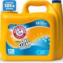 ARM & HAMMER Plus OxiClean Stain Fighters Liquid Laundry Detergent, Fresh Scent, 166.5 fl oz, 128 Loads