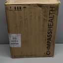 Compass Raised Toilet Seat with Arms, Round Toilets, 3.5 Inch High, Elevated Toilet Riser with Removable Padded Handles, Easy On and Off, Support 250 lbs, White