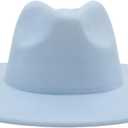 Fedora Hat Women Hat Winter Luxury Man Hats for Women (One Size, Sky Blue)