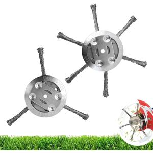 Steel Wire Grass Trimmer Head Replacement,Wire Weed Trimmer Head,Weed Eater Blades,Steel Wire Brush Cutter Trimmer Head Weed Remover Tool for Lawn Mower Tray (6 Blade+3 Blade)