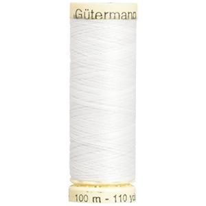 Gutermann Original Guetermann Sew-All Thread 110 Yards/100 m, Colour 800 (White), Pack of 3