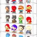 Acrylic Display Box for Mini Toys, 5 Tier Clear Display Case Wall Mounted or Desktop Display with Hinged Magnetic Door for Crystal, Rock, DIY Objects