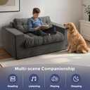 MAXYOYO Loveseat Sofa Couch, Upholstered Bean Bag Chair Cloud Seat, 59"