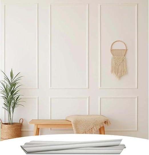 Accent Wall Molding Kit for Interior Wall Moulding Decor | Wainscoting Paneling Kit | Pre Made Wainscotting Kit | (NOT Peel & Stick) Use Instructions to Choose Quantity Needed (Grand, 1 Top 1 Bottom)
