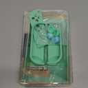 DLseego Protective Case Design for Switch Model, Newest Pattern Animal Crossing Design Cover Case with 2 Pcs Glass Screen Protectors and 4 Pcs Cute Thumb Grip Caps Green Accessories Set