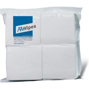 AAwipes Cleanroom Wipers 4x 4 (1200 Pcs, Cellulose/Polyester Blend, Grade A, 68GSM) Lint Free Wipes 4" x 4" for Lab, Electronics, Pharmaceutical, Printing and Semiconductor Industries
