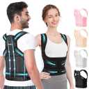Fit Geno Back Brace Posture Corrector for Women and Men, Shoulder Straightener, Adjustable Full Back Support, Upper and Lower Back Pain Relief - Scoliosis, Hunchback, Hump, Thoracic, Spine Corrector
 Size M