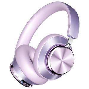 Wentronic Y03 Bluetooth Headphones Wireless Active Noise Cancelling Over Ear Headphones 48 Hours Playtime High Sound Quality 6 EQ Music Mode Headphones with Soft Ear Cushion - Purple