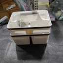 2 Pack Shower Caddy Dorm: Portable Bathroom Caddy Organizer with Handle and Holes, Plastic Cleaning Caddy, Hard Shower Basket Storage Tote for Toiletry, College Dorm Room Essentials White/Silver