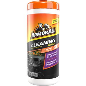 Armor All Car Interior Cleaner Wipes , Car Cleaning Wipes with Orange Cleans Dirt and Dust in Cars, Trucks and Motorcycles, 25 Count