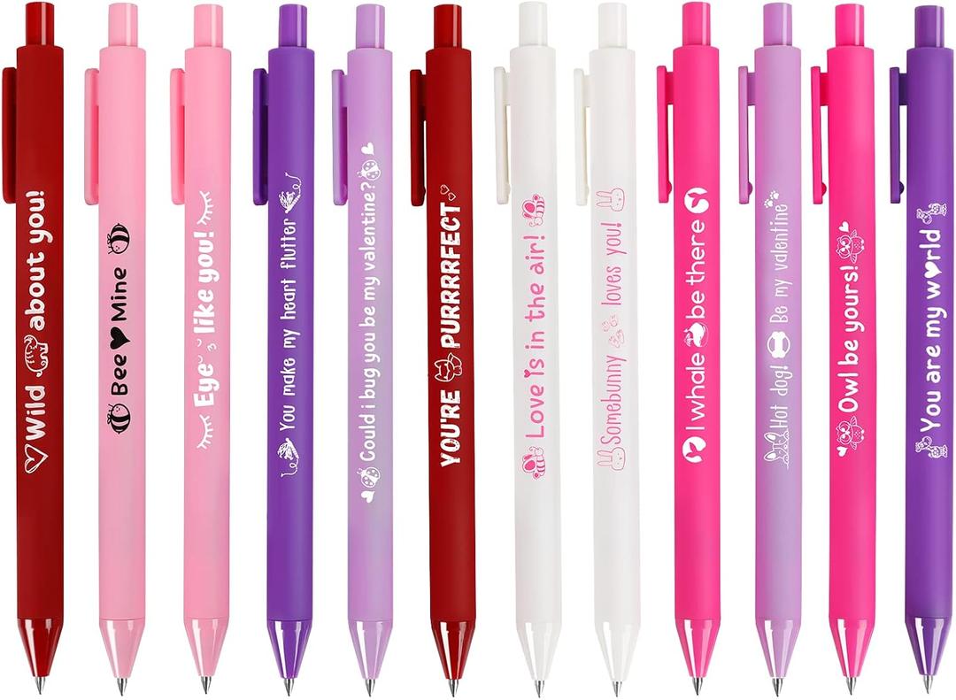 10 Pcs Funny Pens Set Valentines Day Pens Valentine Party Favors Teaching Stationery Office Supplies Valentines Day Party Decorations School Activity Rewards Bulk Gifts