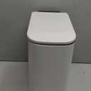 TIPGO Slim Bathroom Trash Can with Lid Soft Close, Step Pedal, 6 Liter / 1.6 Gallon Stainless Steel Trash Bin, Small Garbage Cans for Bedroom, Office, Kitchen (White)