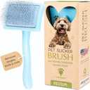 Pet Slicker Brush With Soft Massage Grooming Stainless Steel Pins - For Dematting, Shedding Fur, and Undercoat - Ideal Gift for Professional Pet Groomers - Long Slicker Brush - Flying Pawfect