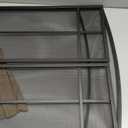 Gtongoko Fireplace Screen 3 Panel 48" W x 29" H Wrought Iron Metal Decorative Fire Spark Guard Cover for Living Room, Fits Most Standard Fireplaces, Black