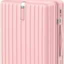 20 Inch Carry On Luggage 22x14x9 Airline Approved Suitcase, Pink