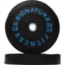 Fitvids 2" Olympic Bumper Plate Weight Plates with Steel Hub, 45LB, Pair