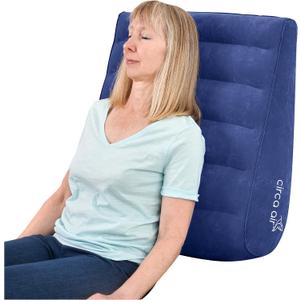 Circa Air Inflatable Wedge Pillow for Traveling  Travel Wedge Pillow for Sleeping. Extra Wide 27" Portable Bed Wedge Pillows for Sleep Apnea, Acid Reflux, Leg, Back and Knee Support, Blow up Wedge