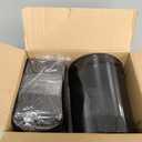 3 Pack Laundry Powder Container & Dryer Sheet Holder, Plastic Laundry Room Organization and Storage Jars with Lids, Labels & Scoops for Powder, Detergent, Scent Booster (Black)